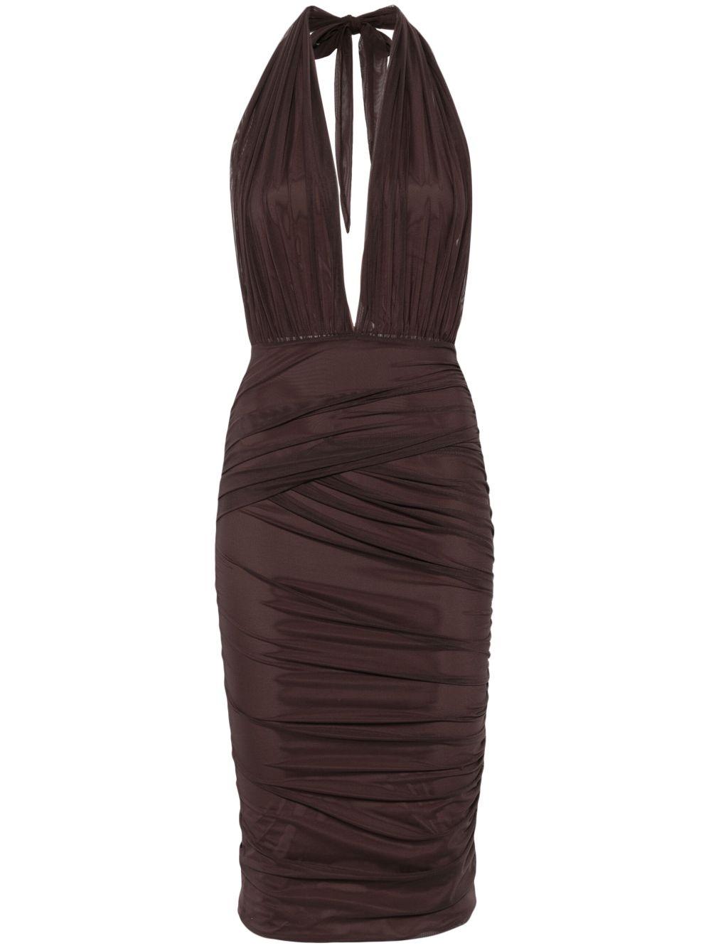 Abito Midi TAMIE SHEER Amazuìn 10TAMUSCH CHOCOLATE Amazuìn 