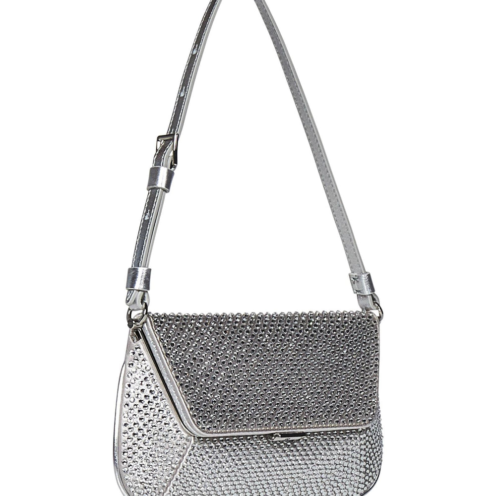 Borsa a spalla AMI MINI CRYSTAL Amina Muaddi AMIMINICRYSTAL SILVER Amina Muaddi 