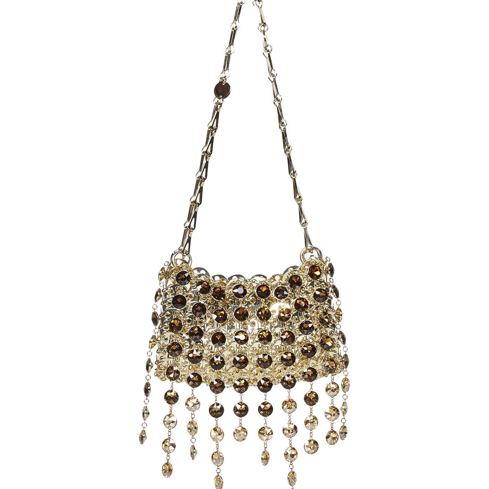 Borsa a spalla 1969 Gold Nano Bag Strass Rabanne 25PSS0127STR008 M705 Rabanne 