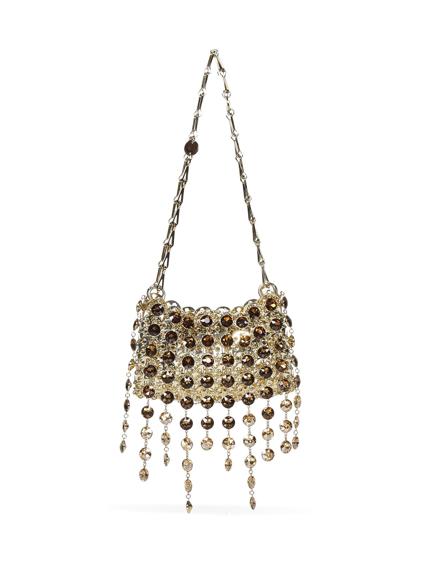 Borsa a spalla 1969 Gold Nano Bag Strass Rabanne 25PSS0127STR008 M705 Rabanne 