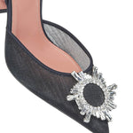 Amina Muaddi BEGUMMESHSLING95BLACK
