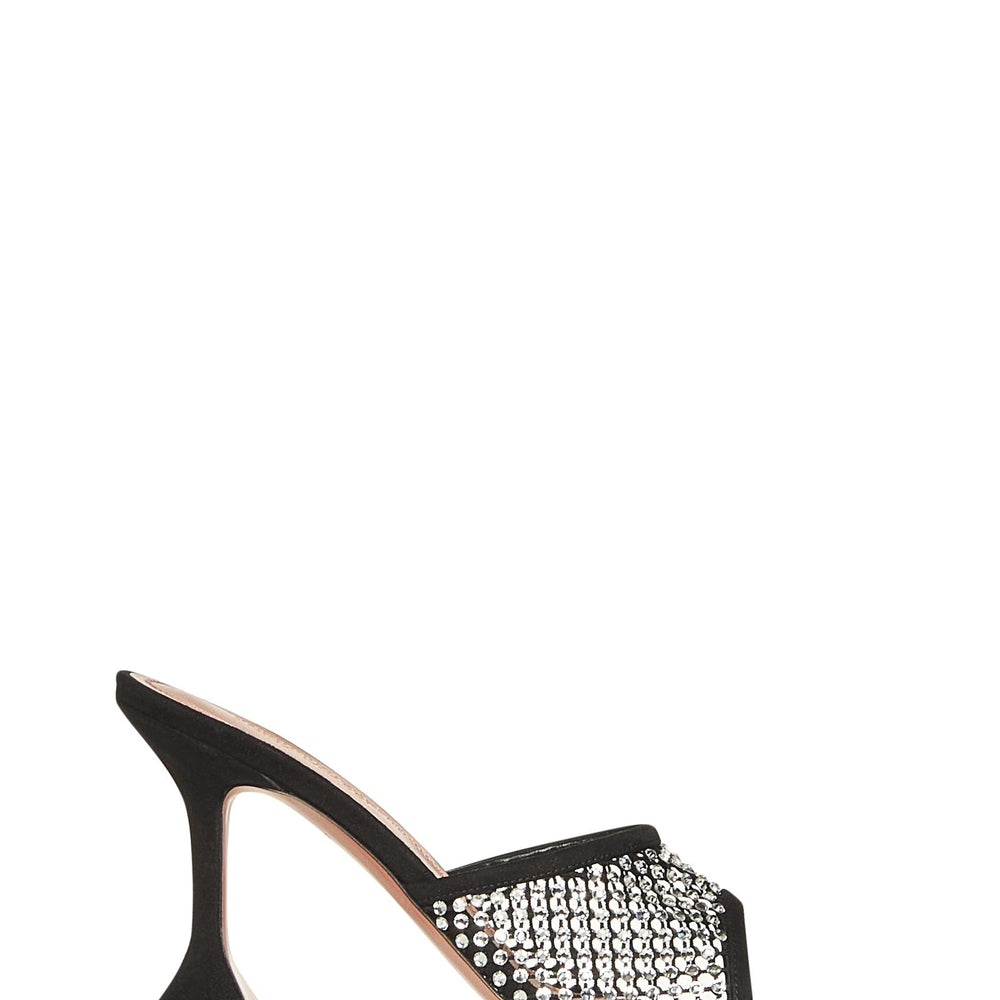 Sandali Lupita Crystal Net 95 Amina Muaddi LUPITACRYSTALNET95 BLACK Amina Muaddi 