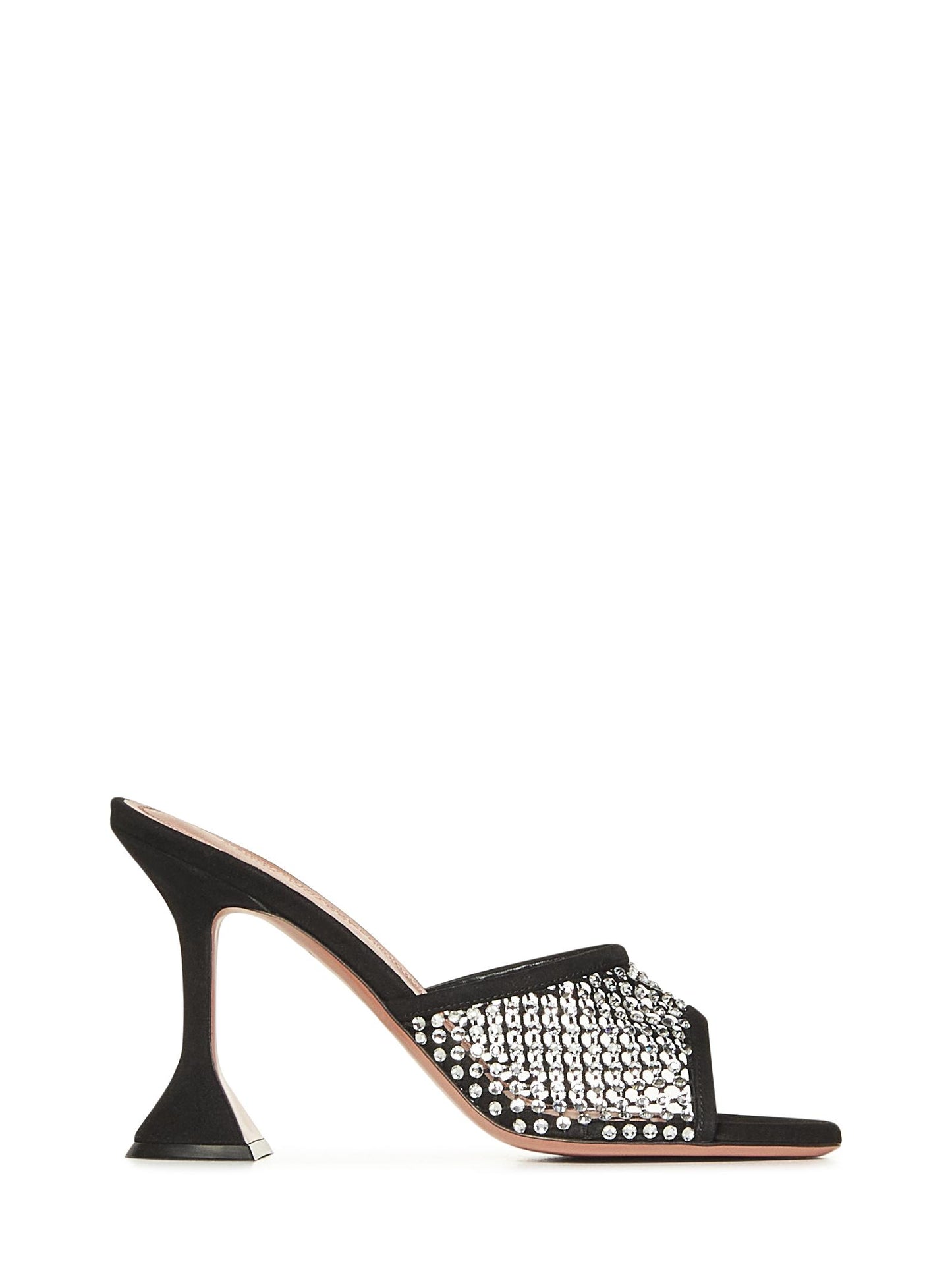 Sandali Lupita Crystal Net 95 Amina Muaddi LUPITACRYSTALNET95 BLACK Amina Muaddi 