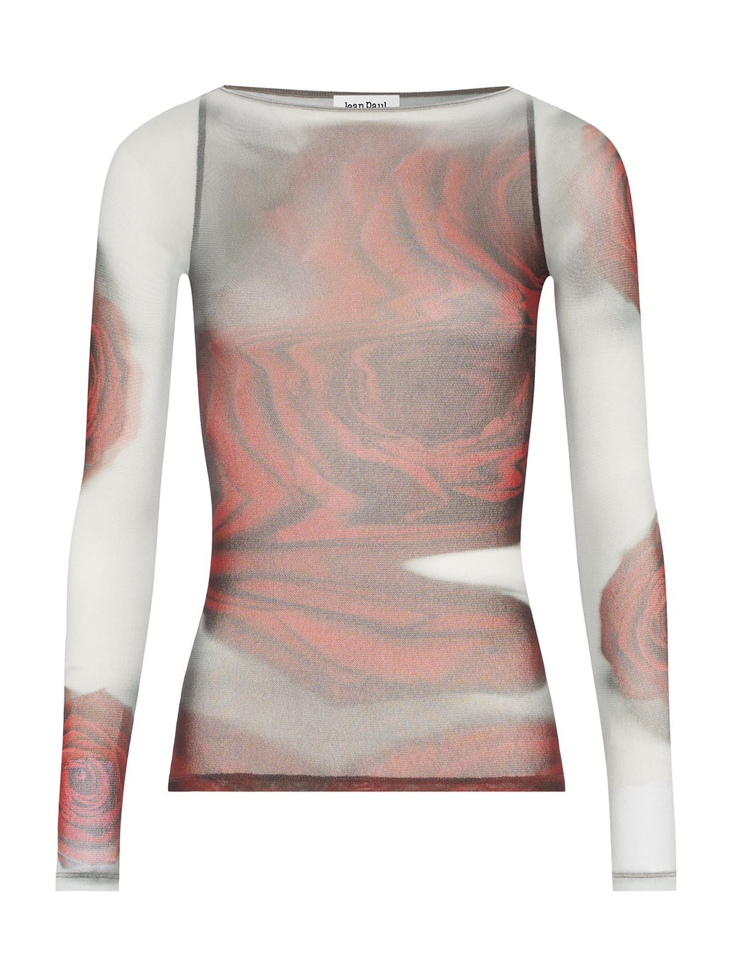 Top The Red Blurry Roses Jean Paul Gaultier WTO352M011P 010230 Jean Paul Gaultier 