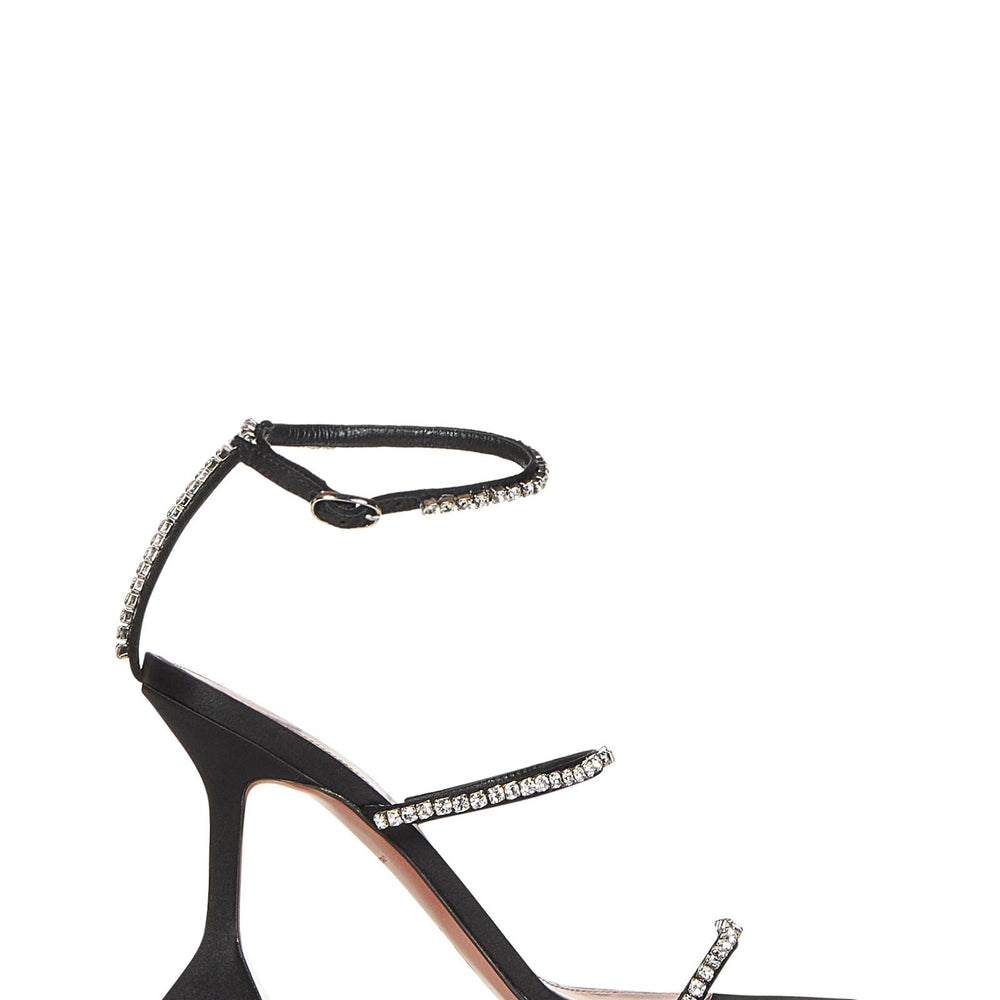 Sandali Gilda Sandal Satin Amina Muaddi GILDASANDALSATIN BLACK Amina Muaddi 