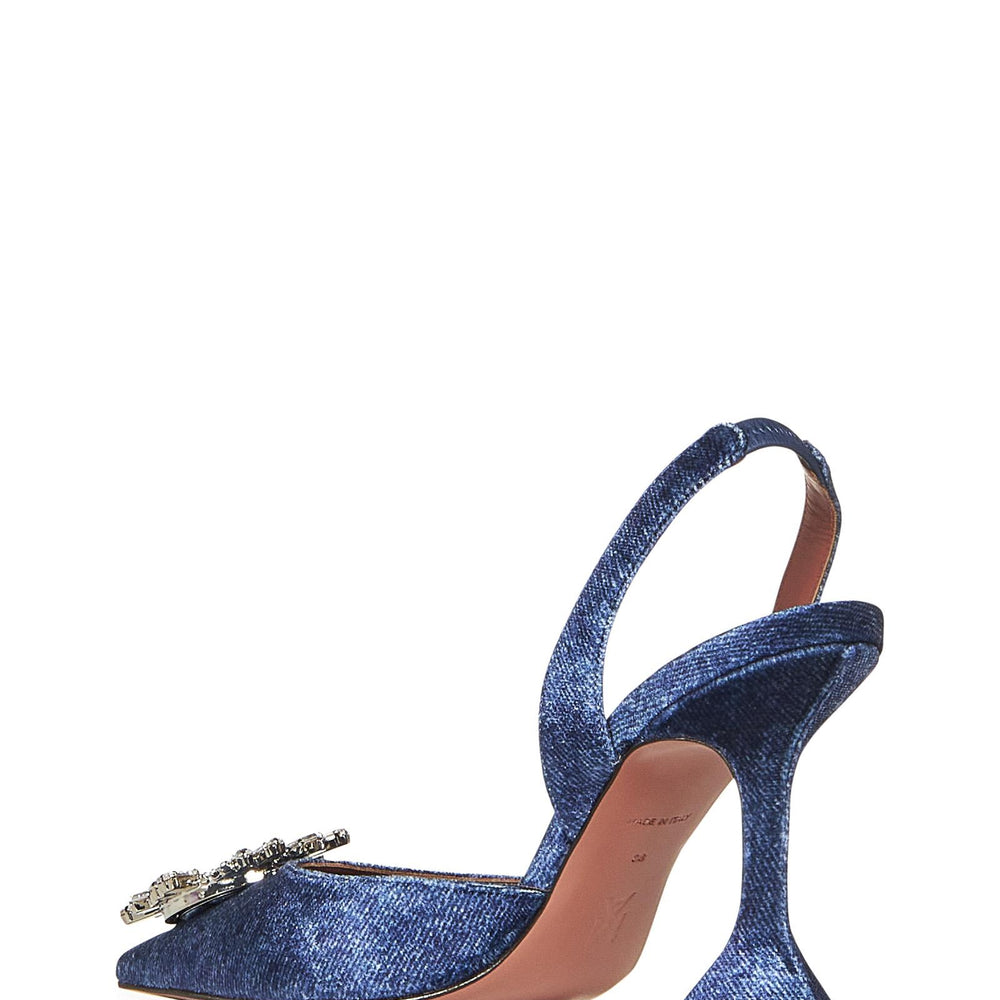 
                  
                    Décolleté Begum Sling Amina Muaddi<BR/> BEGUMSLING DENIM Amina Muaddi 
                  
                