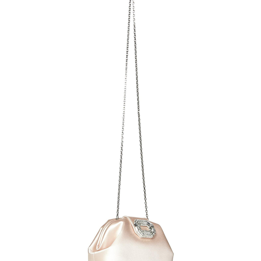 Clutch Camelia Amina Muaddi CAMELIASATIN CHAMPAGNE Amina Muaddi 