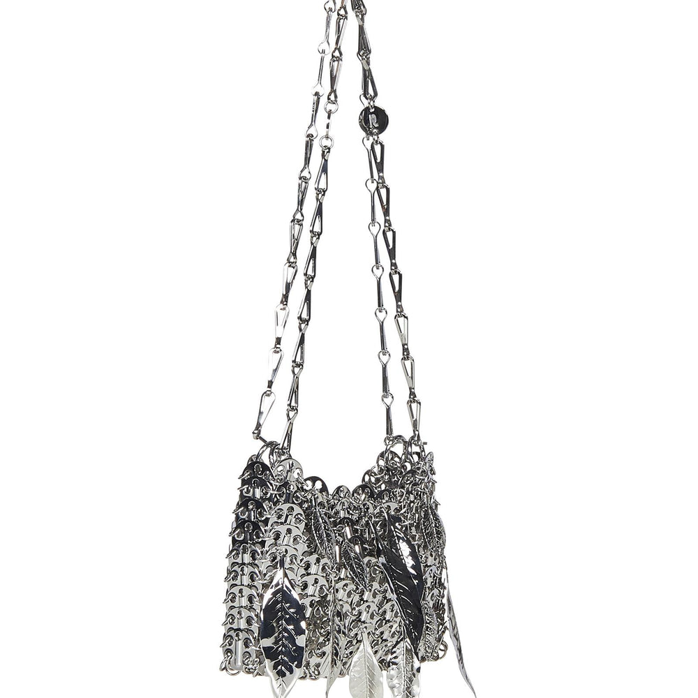 Borsa a spalla 1969 Silver Nano Bag Metallic Leaves Rabanne 25PSS0127MET717 P040 Rabanne 