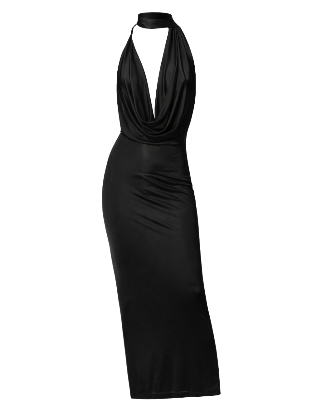 Abito Vivienne Satin Amazuìn 12VIVUSBL BLACK Amazuìn 