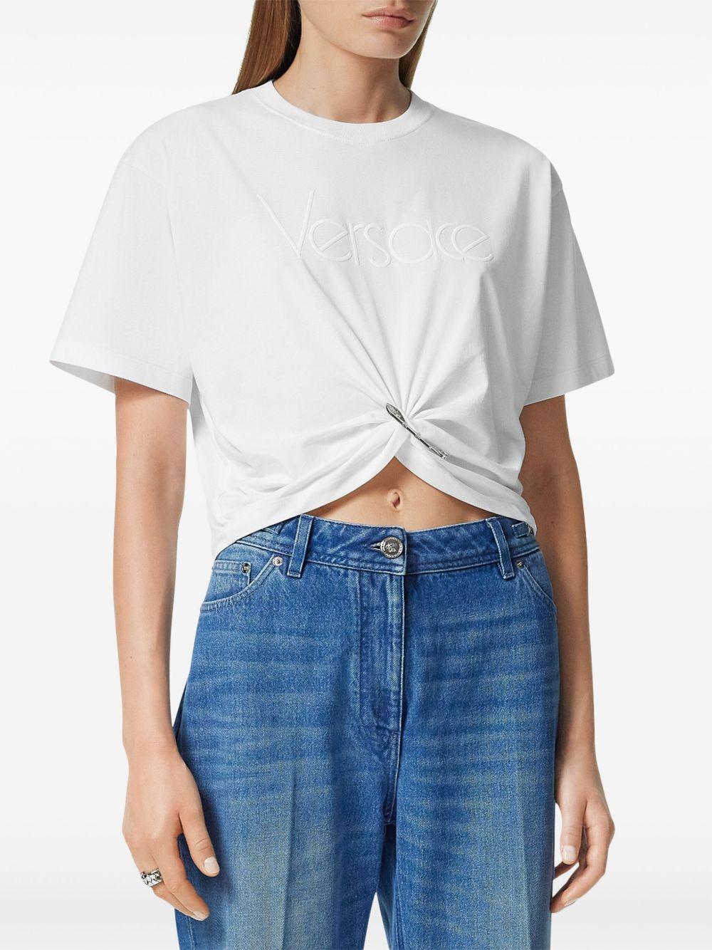 T-shirt 1978 Re-Edition Logo Safety Pin Versace 10188981A13610 1W000 Versace 