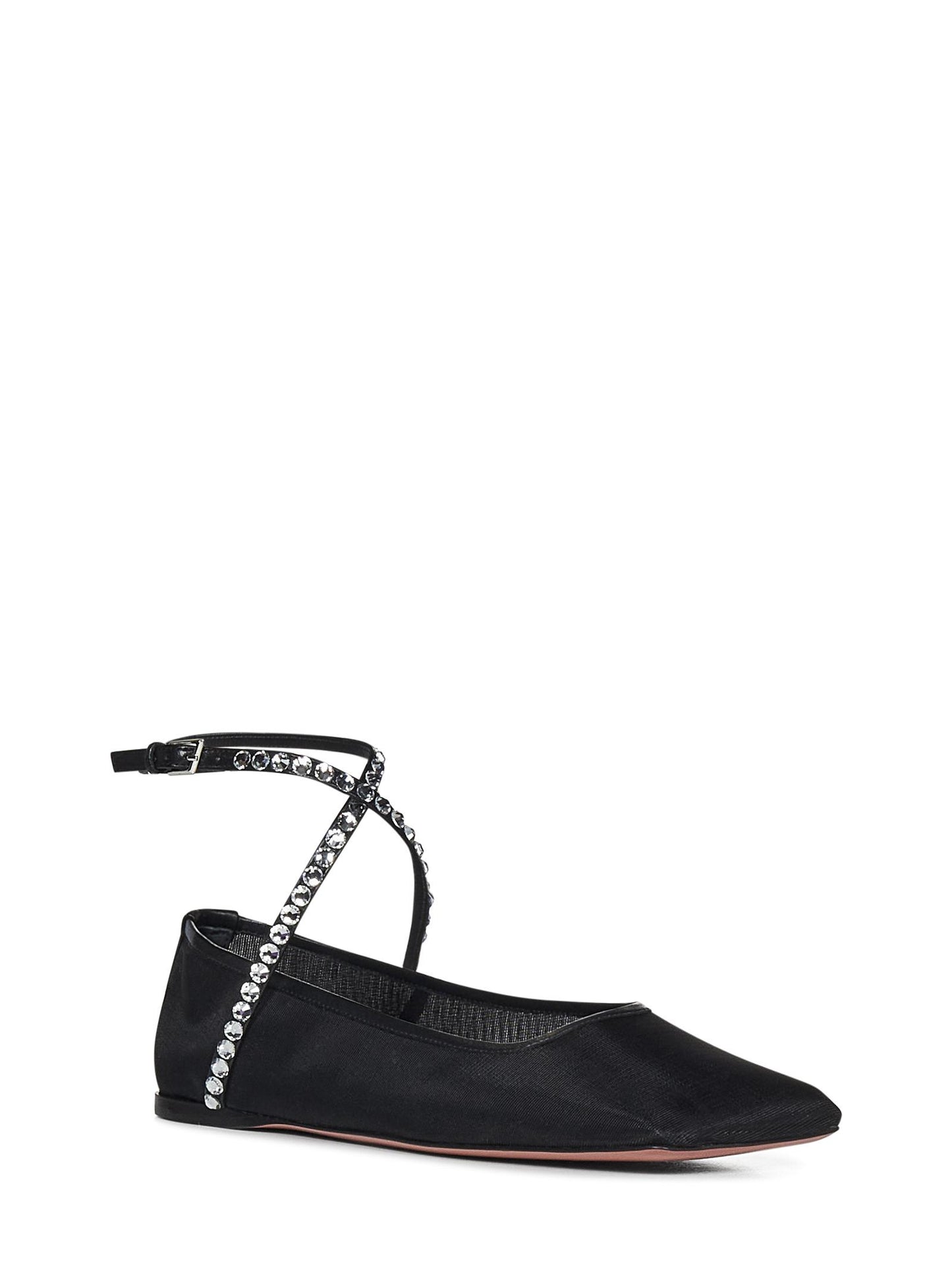 Ballerine ANE MESH CRYSTAL Amina Muaddi ANEMESHCRYSTAL BLACK Amina Muaddi 