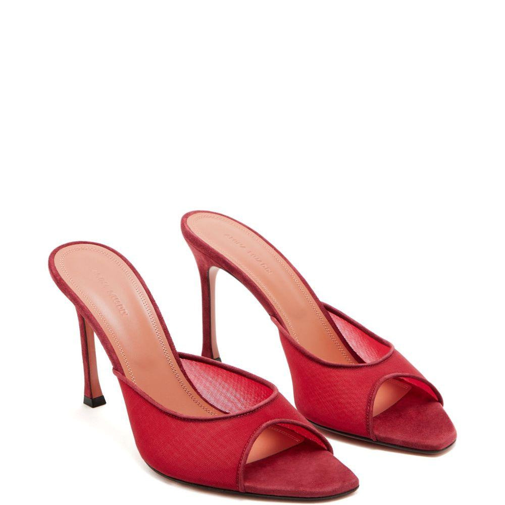 Sandali Alexa Mesh Slipper 95 Amina Muaddi<BR/> ALEXAMESHSLIPPER95 RUBY Amina Muaddi 