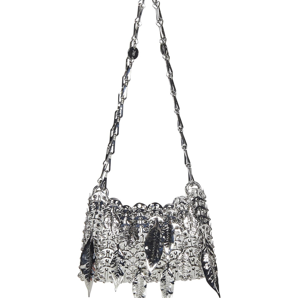 Borsa a spalla 1969 Silver Nano Bag Metallic Leaves Rabanne 25PSS0127MET717 P040 Rabanne 