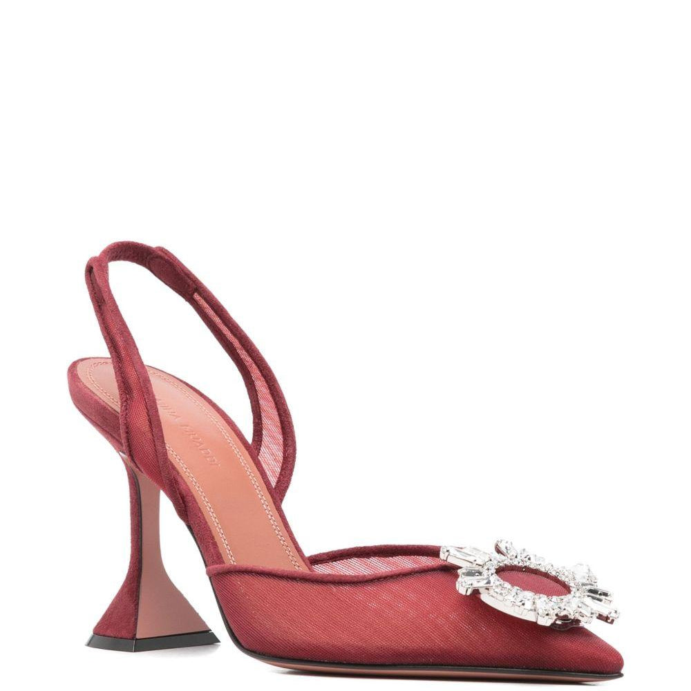 Décolleté Begum Mesh Sling 95 Amina Muaddi BEGUMMESHSLING95 RUBY Amina Muaddi 