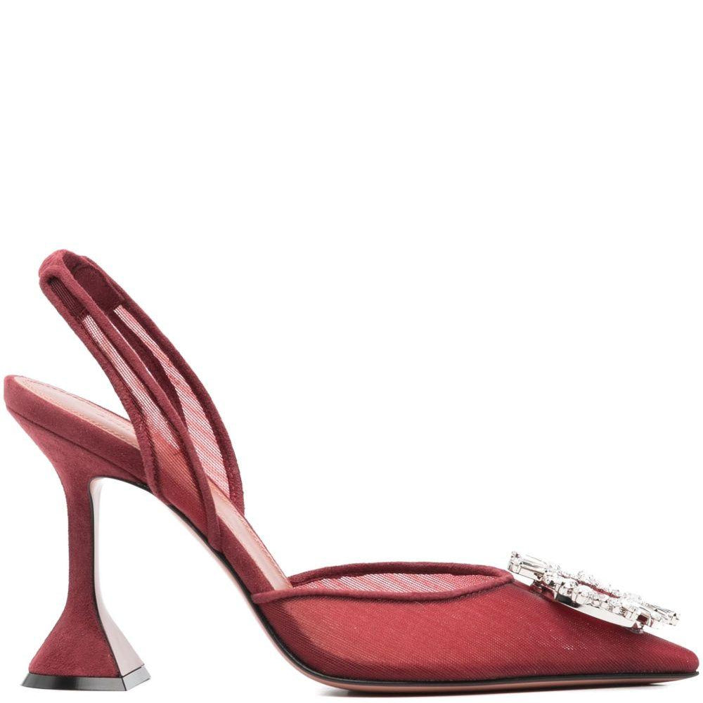 Décolleté Begum Mesh Sling 95 Amina Muaddi BEGUMMESHSLING95 RUBY Amina Muaddi 