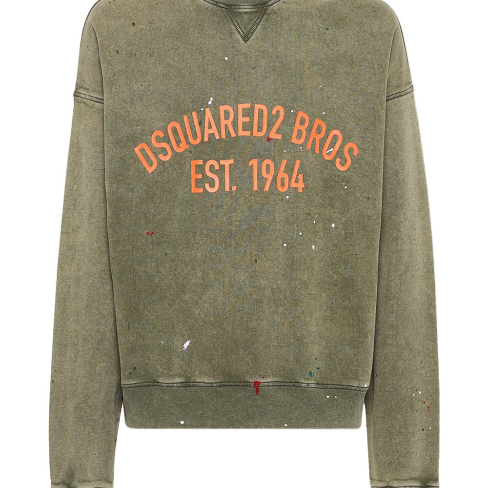 Felpa Marble Dyed With Vanish Spot Cypro Fit Dsquared2 S74GU0847S25030 693 Dsquared2 