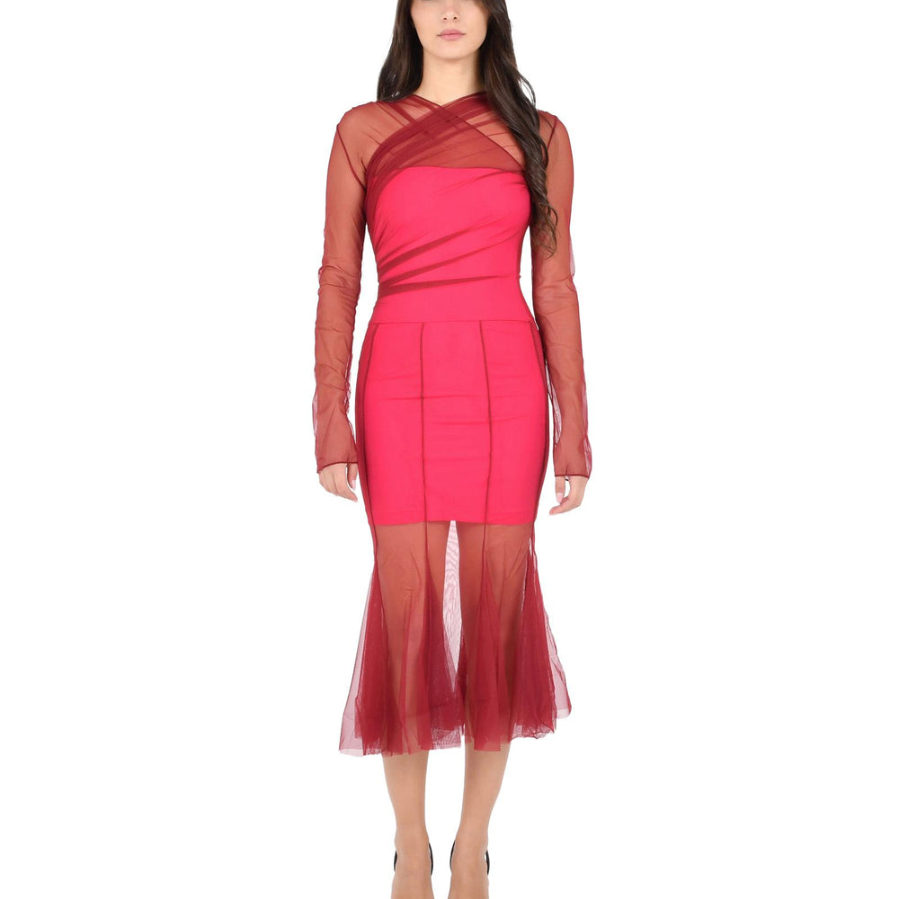 Abito Nensi Dojaka NDDR2902000100 BURGUNDY Nensi Dojaka 