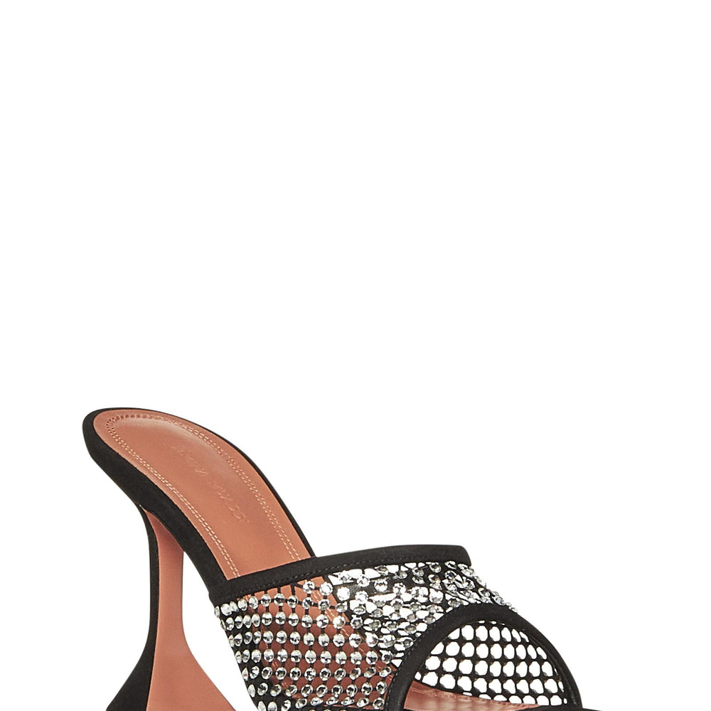 Sandali Lupita Crystal Net 95 Amina Muaddi LUPITACRYSTALNET95 BLACK Amina Muaddi 