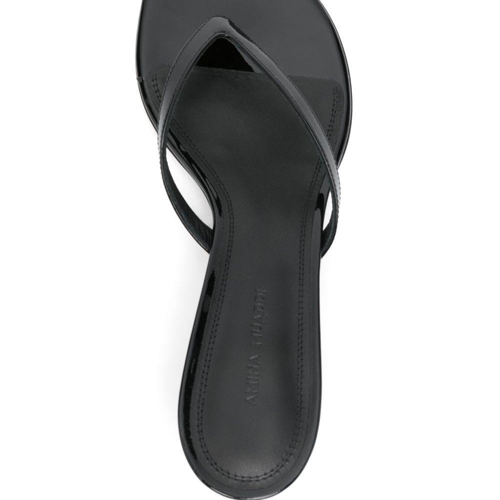 Amina Muaddi JULIETTETHONG45PATENTBLACK