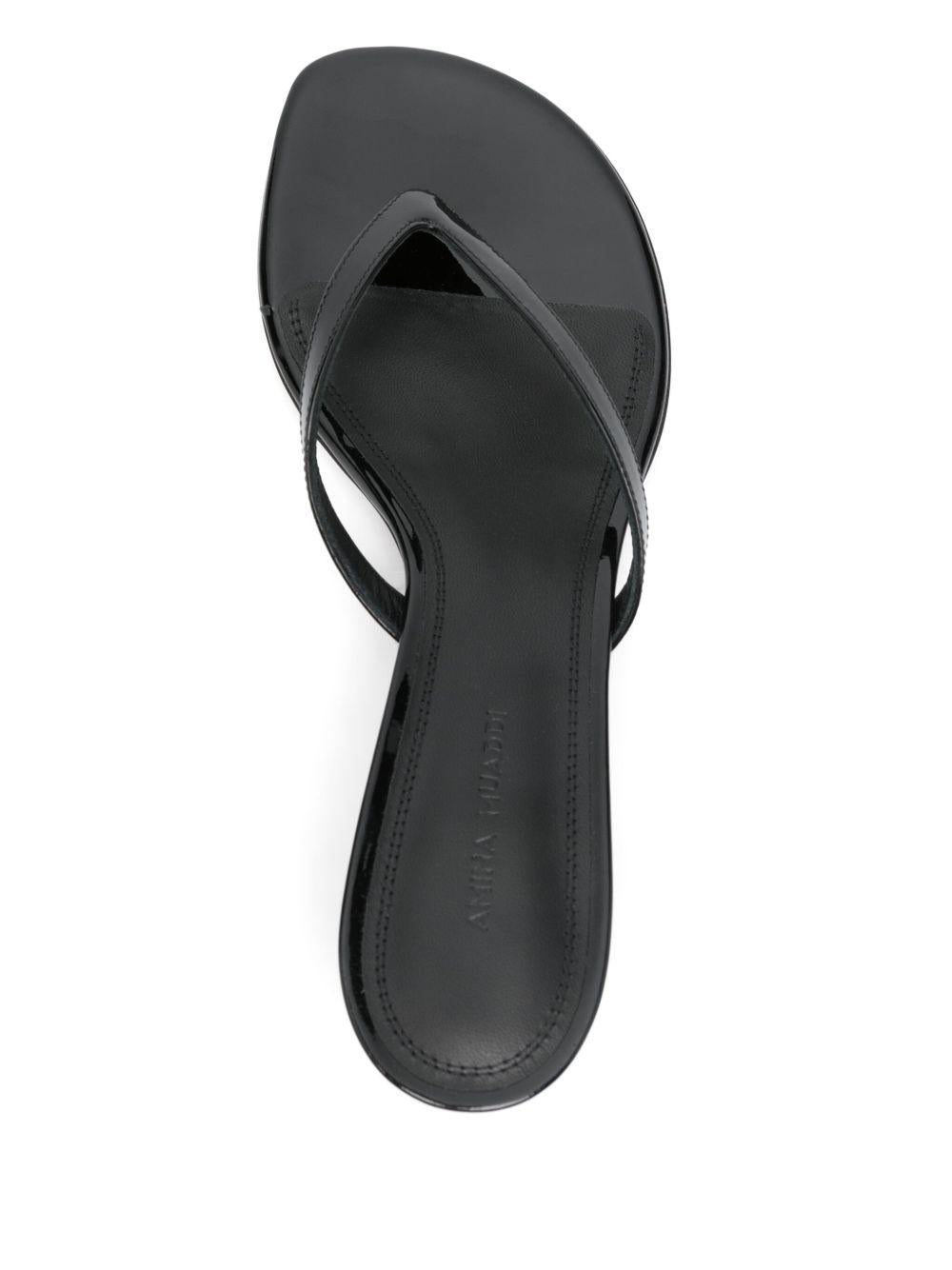 Amina Muaddi JULIETTETHONG45PATENTBLACK