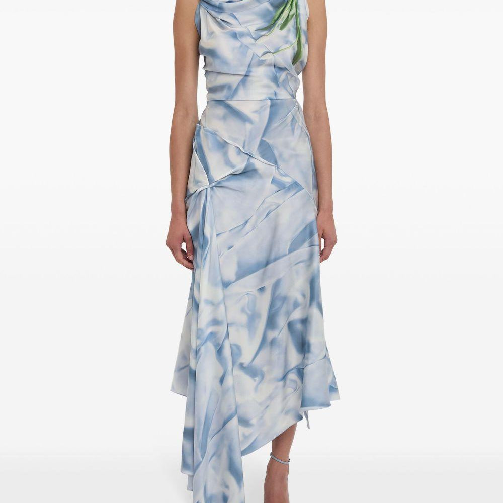 Abito Lungo Victoria Beckham 1125WDR006029B SATIN Victoria Beckham 