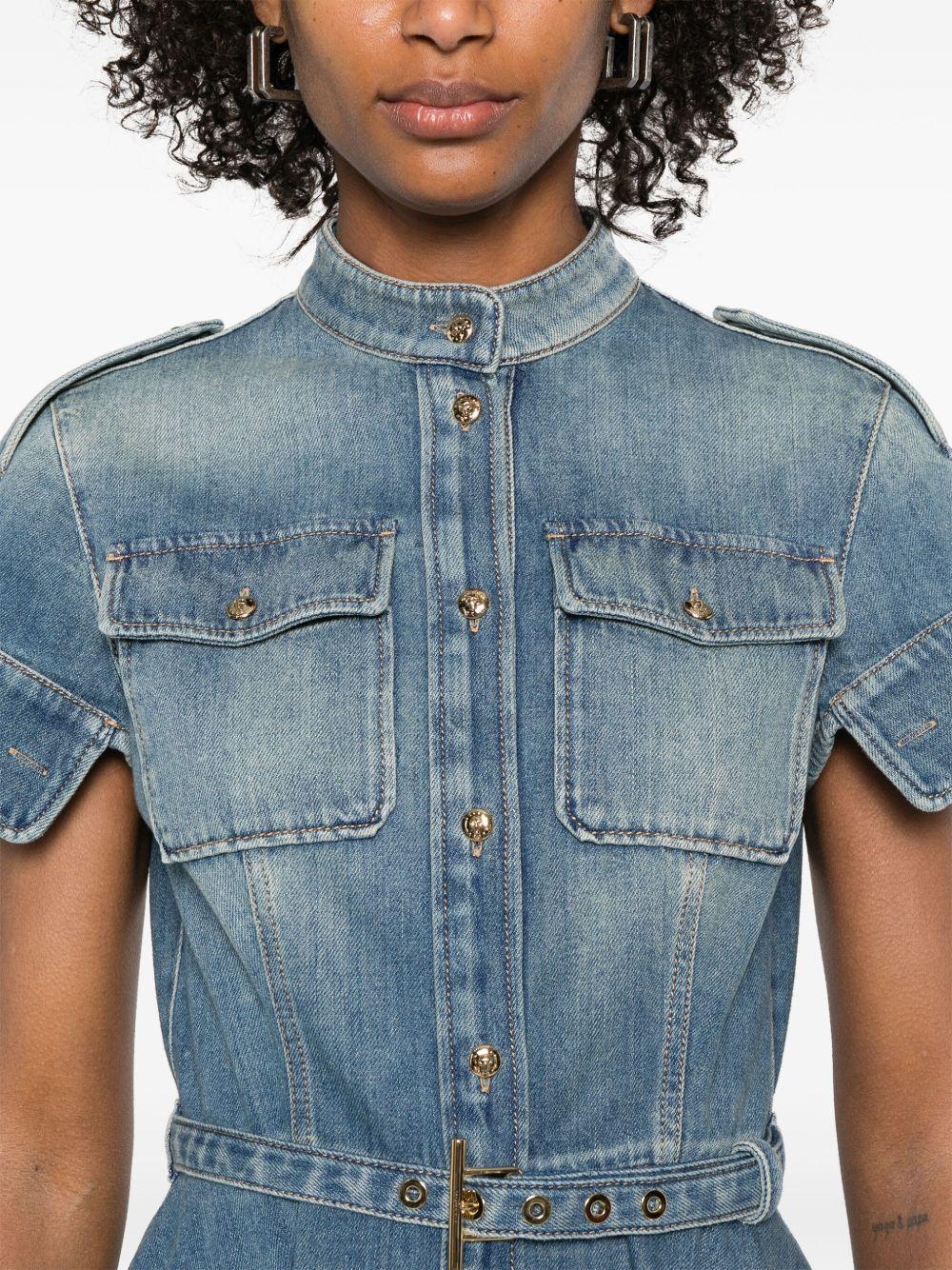 ALEXANDER MCQUEEN テニムミニスカト 817595 QMACV4315 Alexander McQueen Denim Mini Dress | Blue | FARFETCH