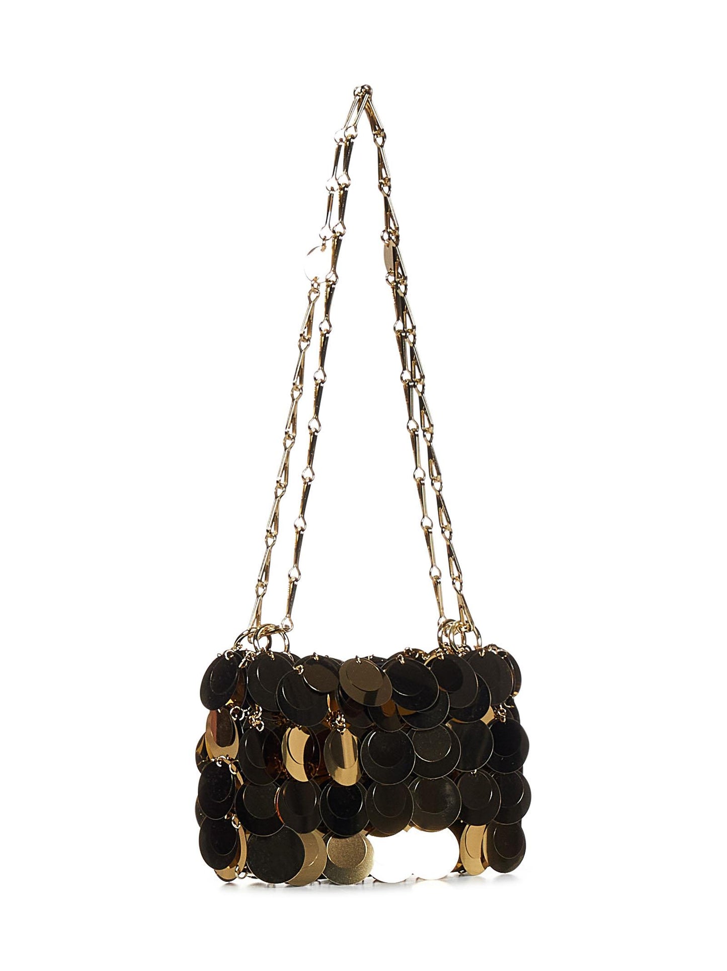 Borsa a spalla Gold Sparkle Discs Nano Bag Rabanne 23ASS0137PLX013 P711 Rabanne 