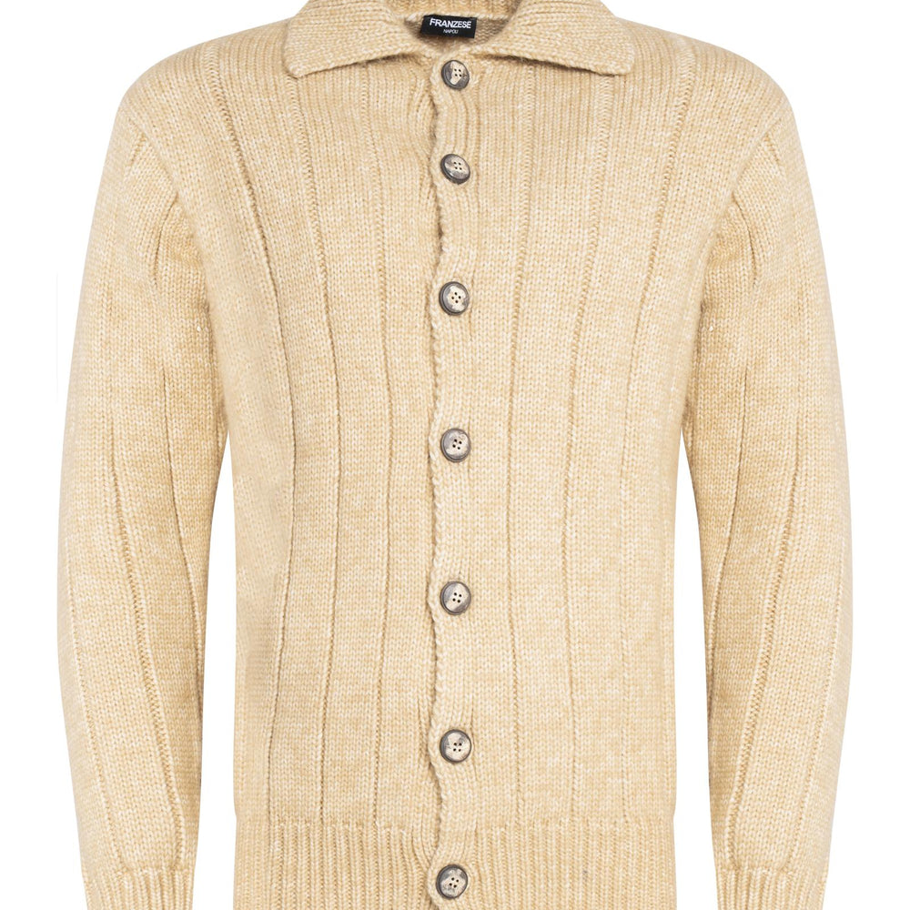 Cardigan modello Gianni Agnelli Franzese Napoli MA8343 BEIGE Franzese Collection Pronta Sartoria 