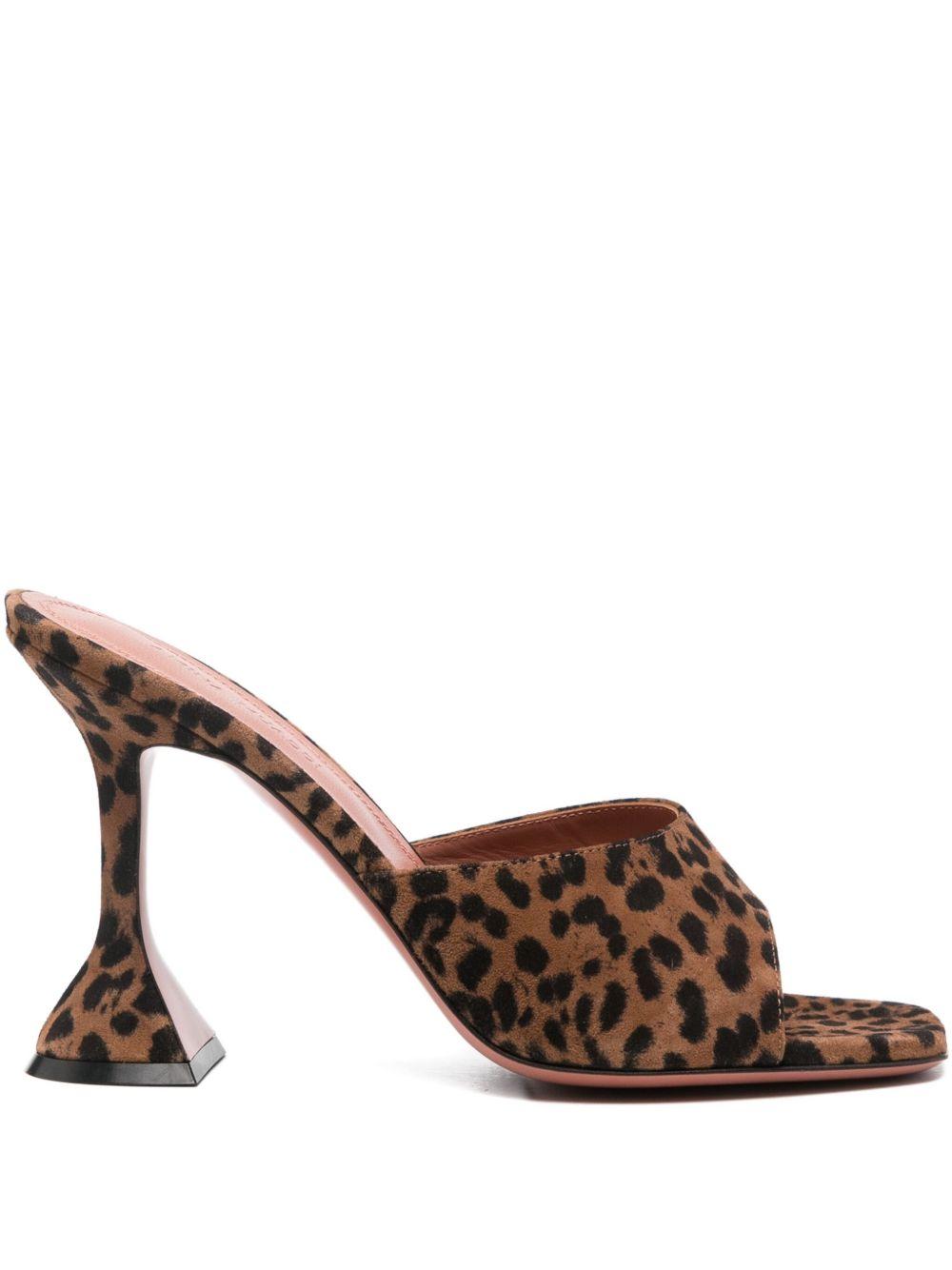 Sandali LUPITA 95 Amina Muaddi LUPITASLIPPERSUEDE95 LEOPARD Amina Muaddi 