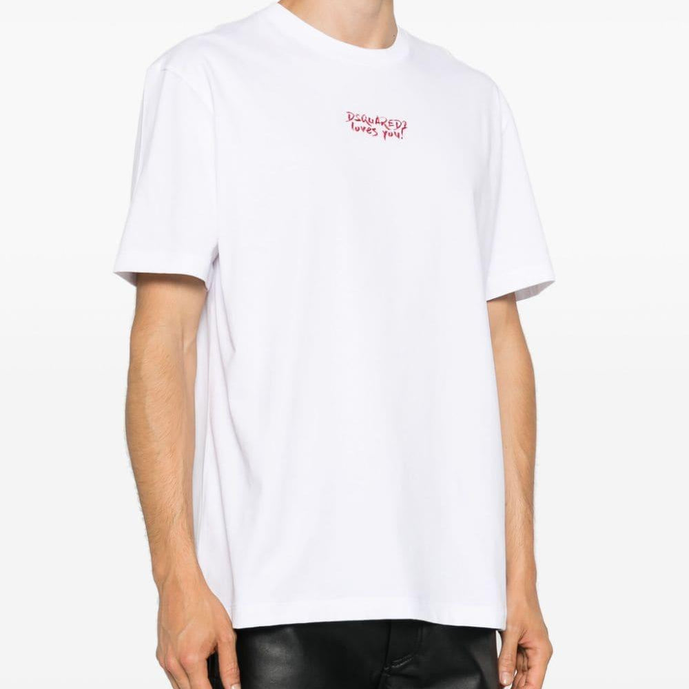 T-shirt Dsquared2 Loves You Regular Fit Dsquared2 S74GD1362D20020 100 Dsquared2 