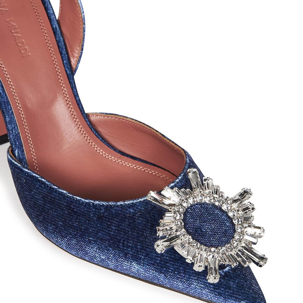 
                  
                    Décolleté Begum Sling Amina Muaddi<BR/> BEGUMSLING DENIM Amina Muaddi 
                  
                
