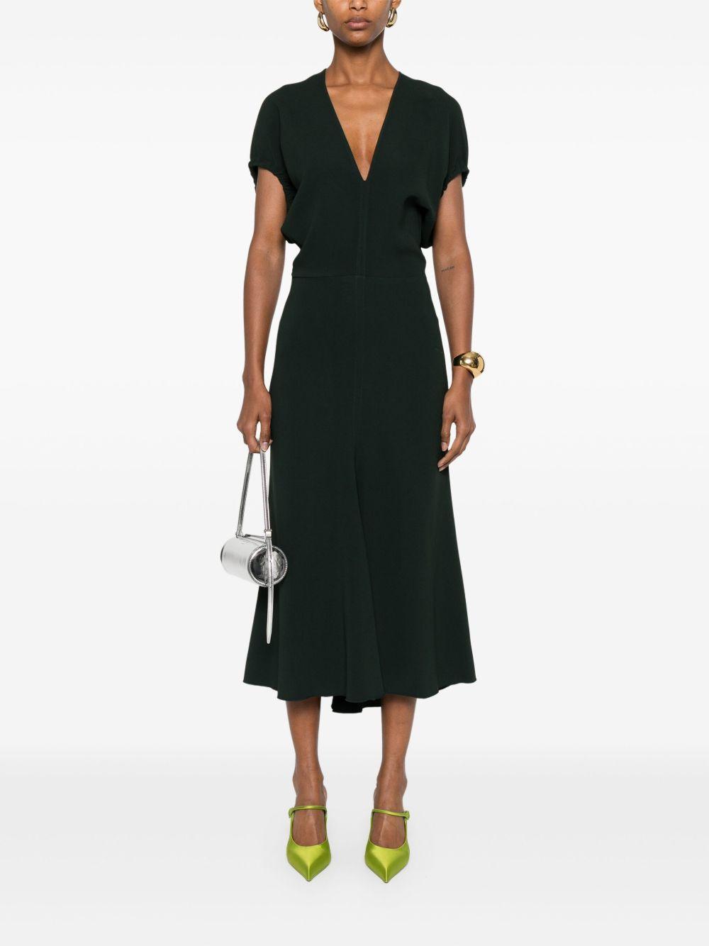 Abito Midi Edith Victoria Beckham 1325WDR006381A DARKPINE Victoria Beckham 