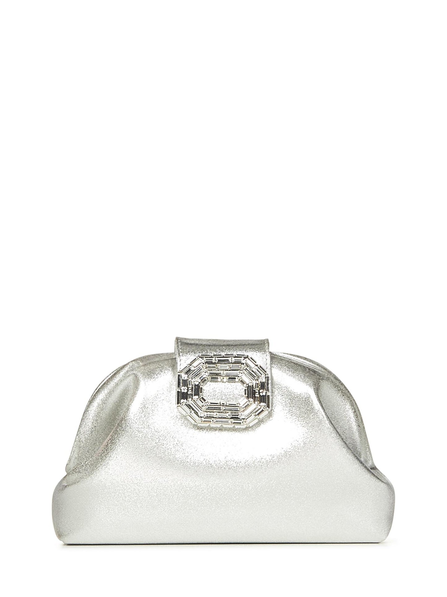 Clutch Camelia Special Amina Muaddi CAMELIASPECIALSATIN SILVER Amina Muaddi 