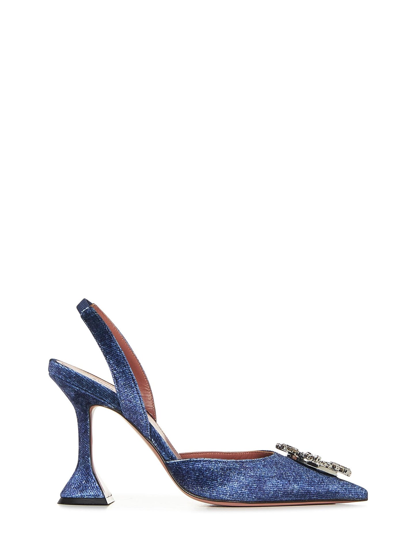 Décolleté Begum Sling Amina Muaddi<BR/> BEGUMSLING DENIM Amina Muaddi 