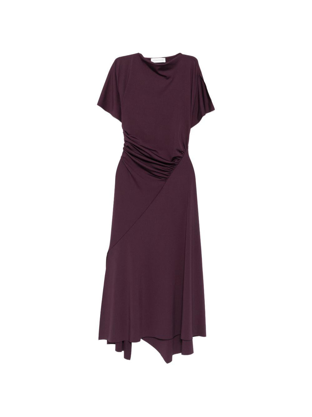 Abito Midi Blousey Victoria Beckham 1326JDR007350A BLACKCURRANT Victoria Beckham 