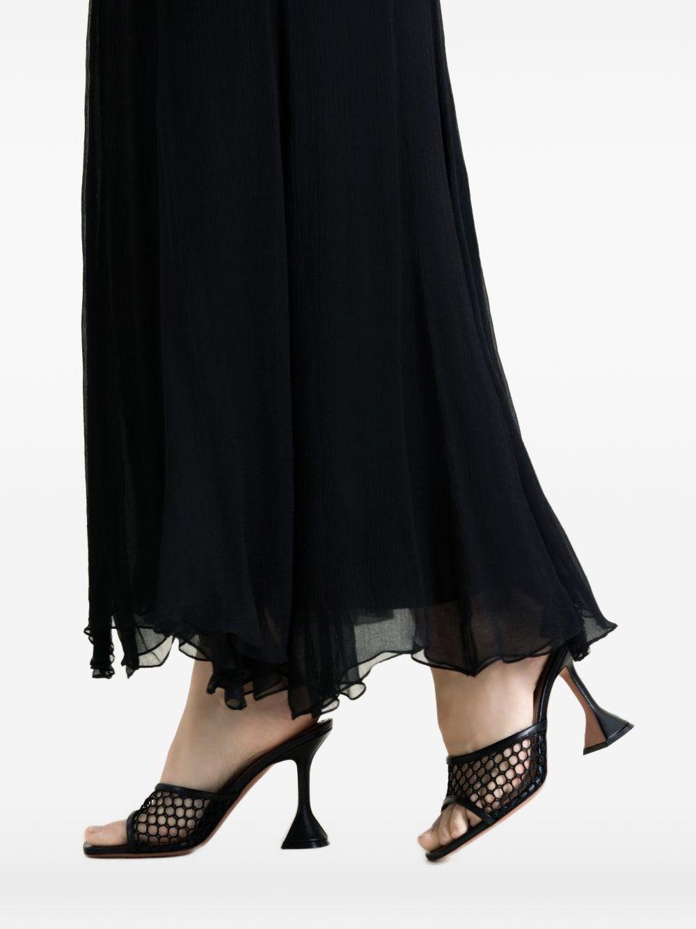 Sandali Lupita Net Slipper 95 Amina Muaddi LUPITANETSLIPPER95 BLACKNETBLACKNAPPA Amina Muaddi 