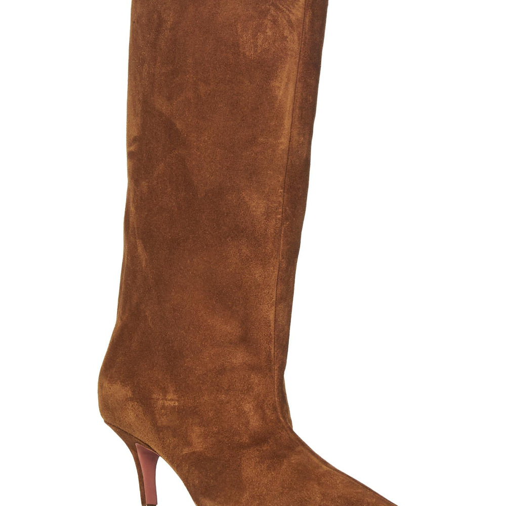 Amina Muaddi Fiona Boots FIONABOOT COGNAC Amina Muaddi 