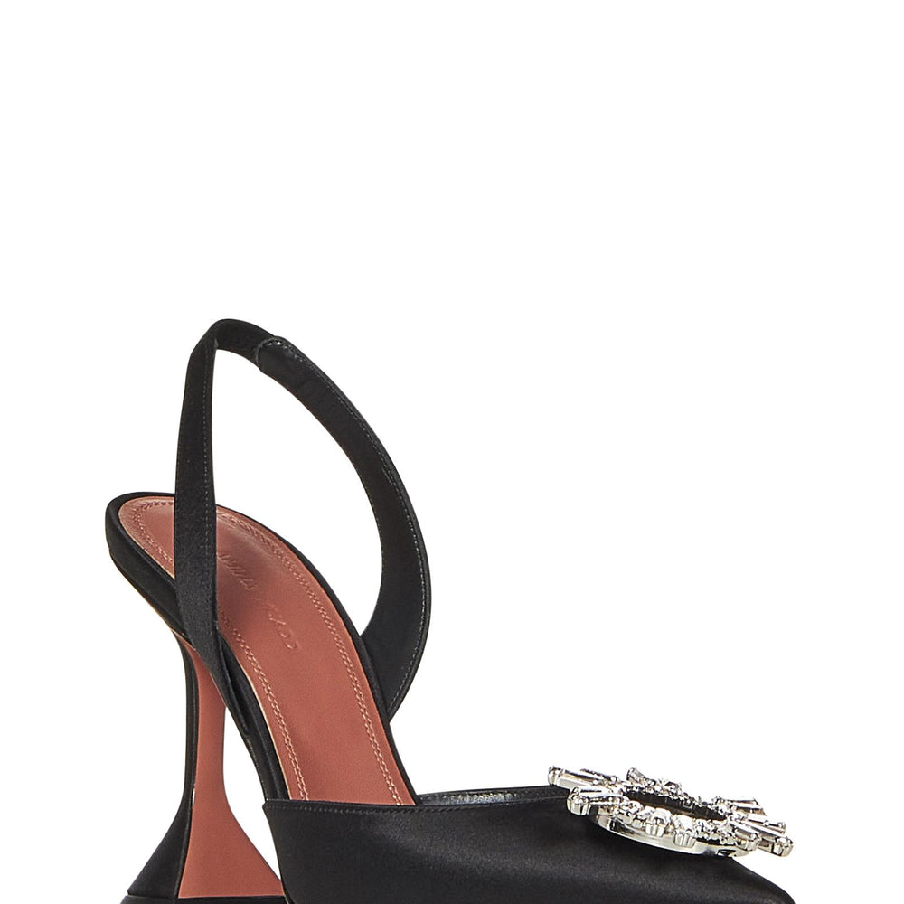 Décolleté Begum Sling Satin Amina Muaddi BEGUMSLINGSATIN BLACK Amina Muaddi 