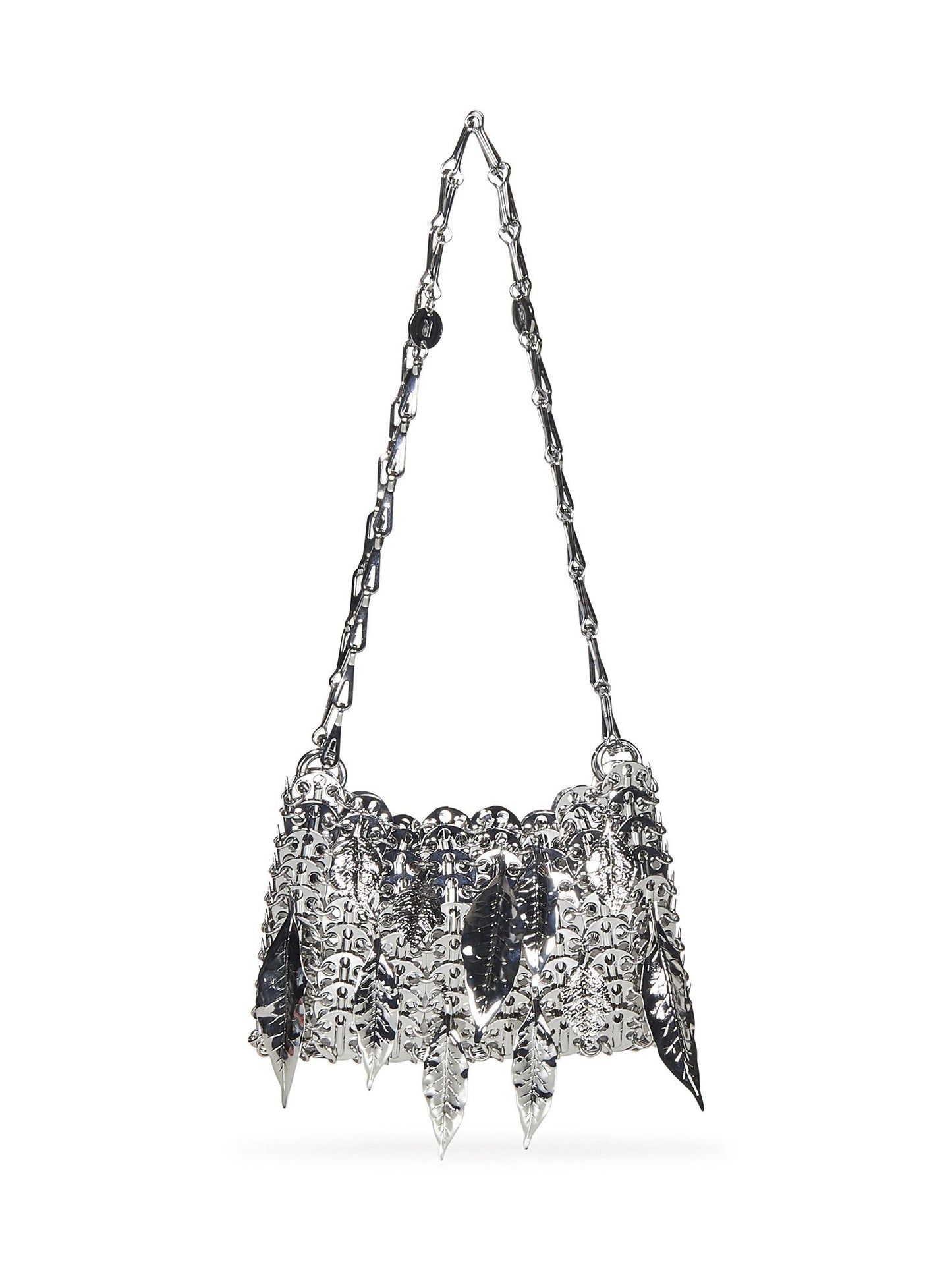 Borsa a spalla 1969 Silver Nano Bag Metallic Leaves Rabanne 25PSS0127MET717 P040 Rabanne 