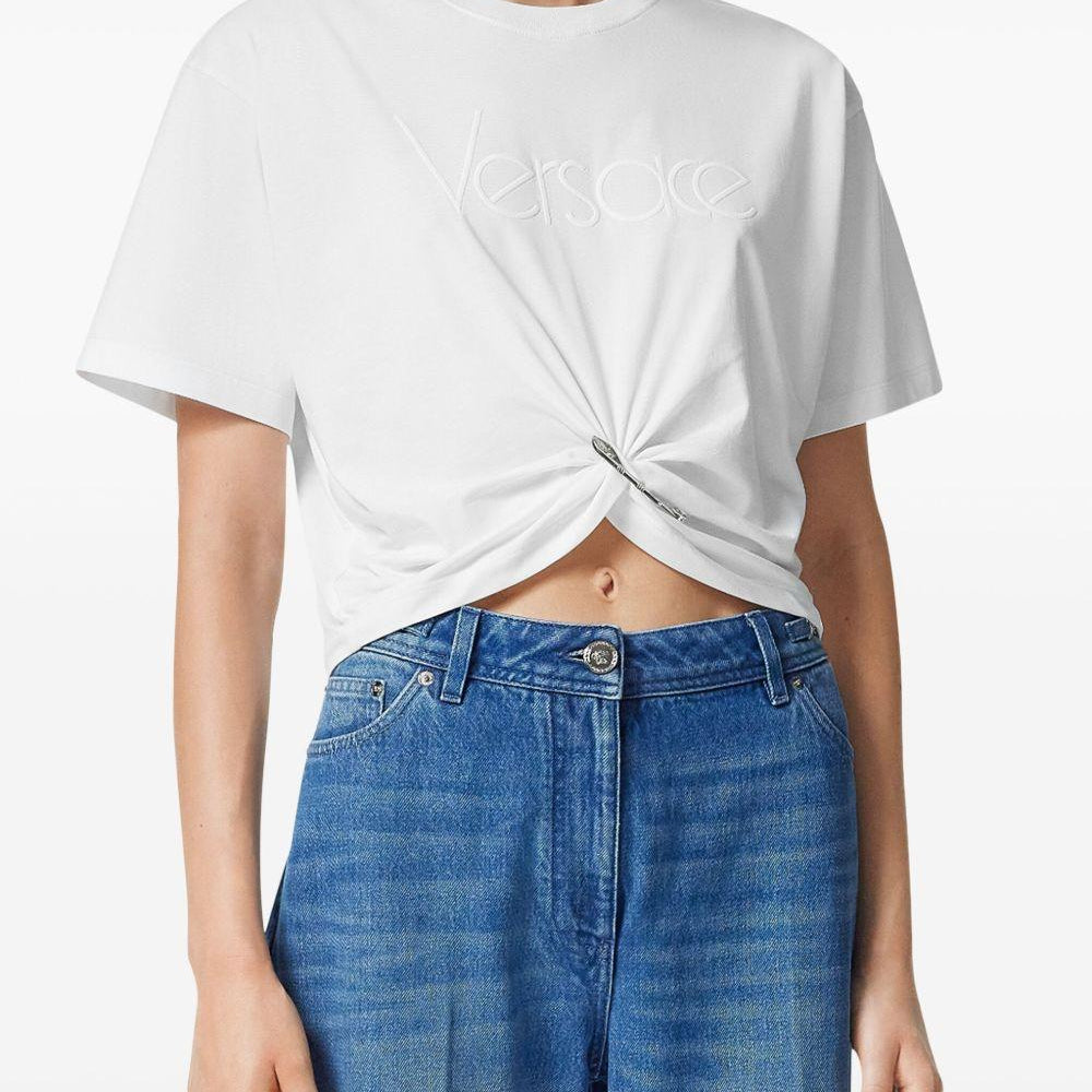T-shirt 1978 Re-Edition Logo Safety Pin Versace 10188981A13610 1W000 Versace 