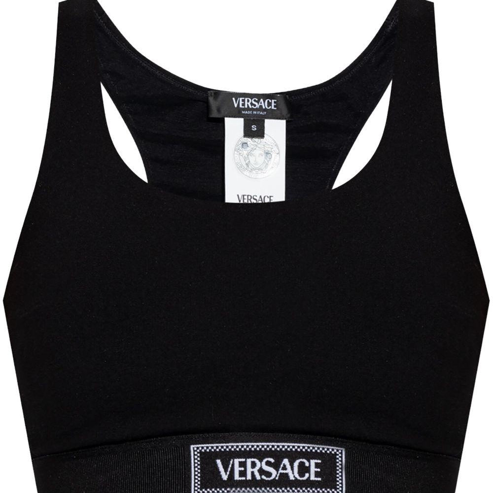 Top '90s Vintage Logo Versace 10158801A12037 1B000 Versace 