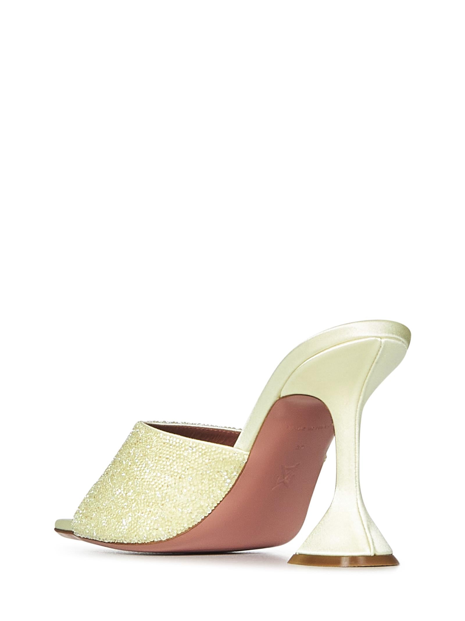 Amina Muaddi LUPITACRYSTAL95PASTELYELLOW