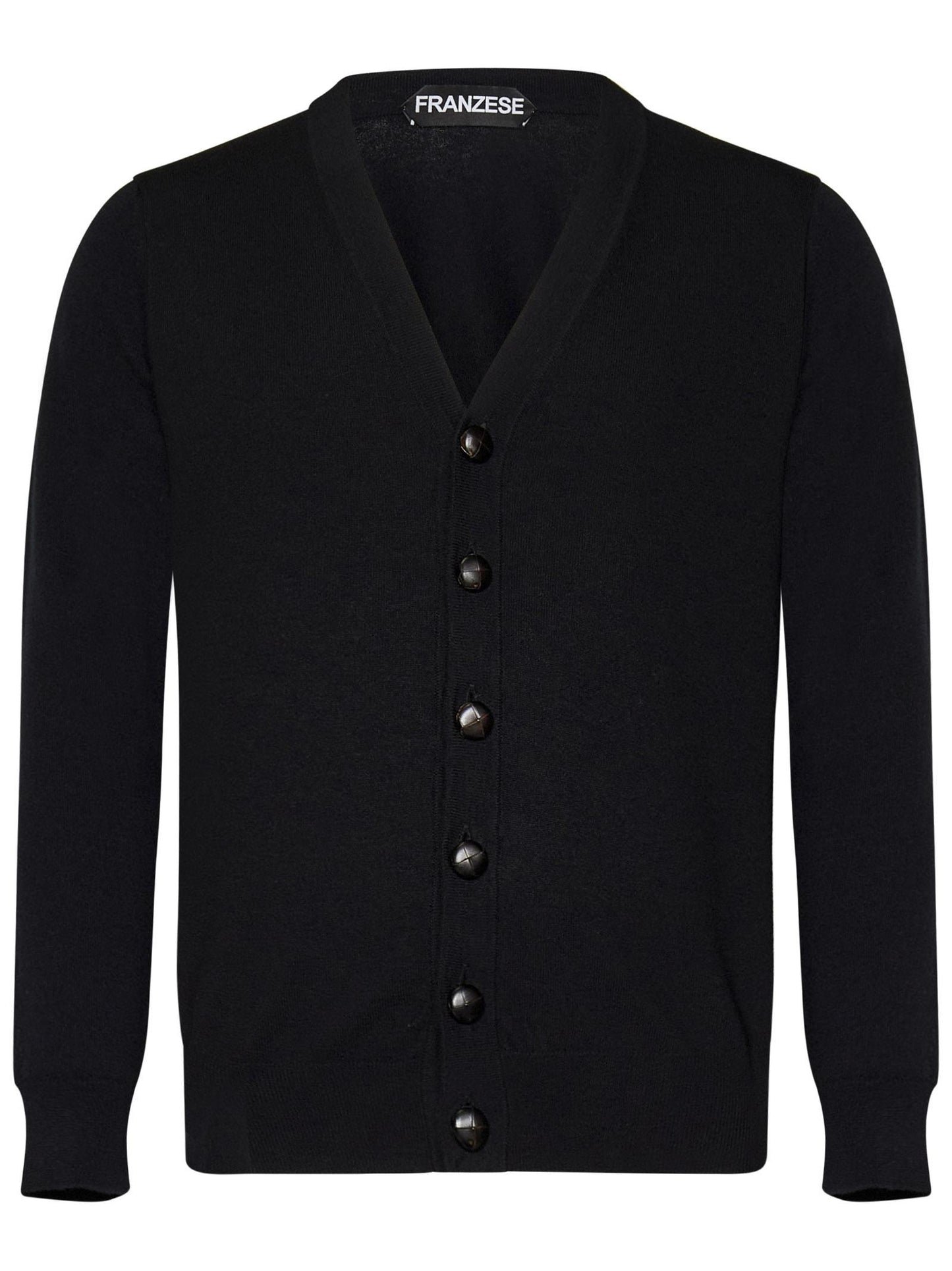 Cardigan modello Brad Pitt Franzese Napoli MA8055 NERO Franzese Collection Pronta Sartoria 