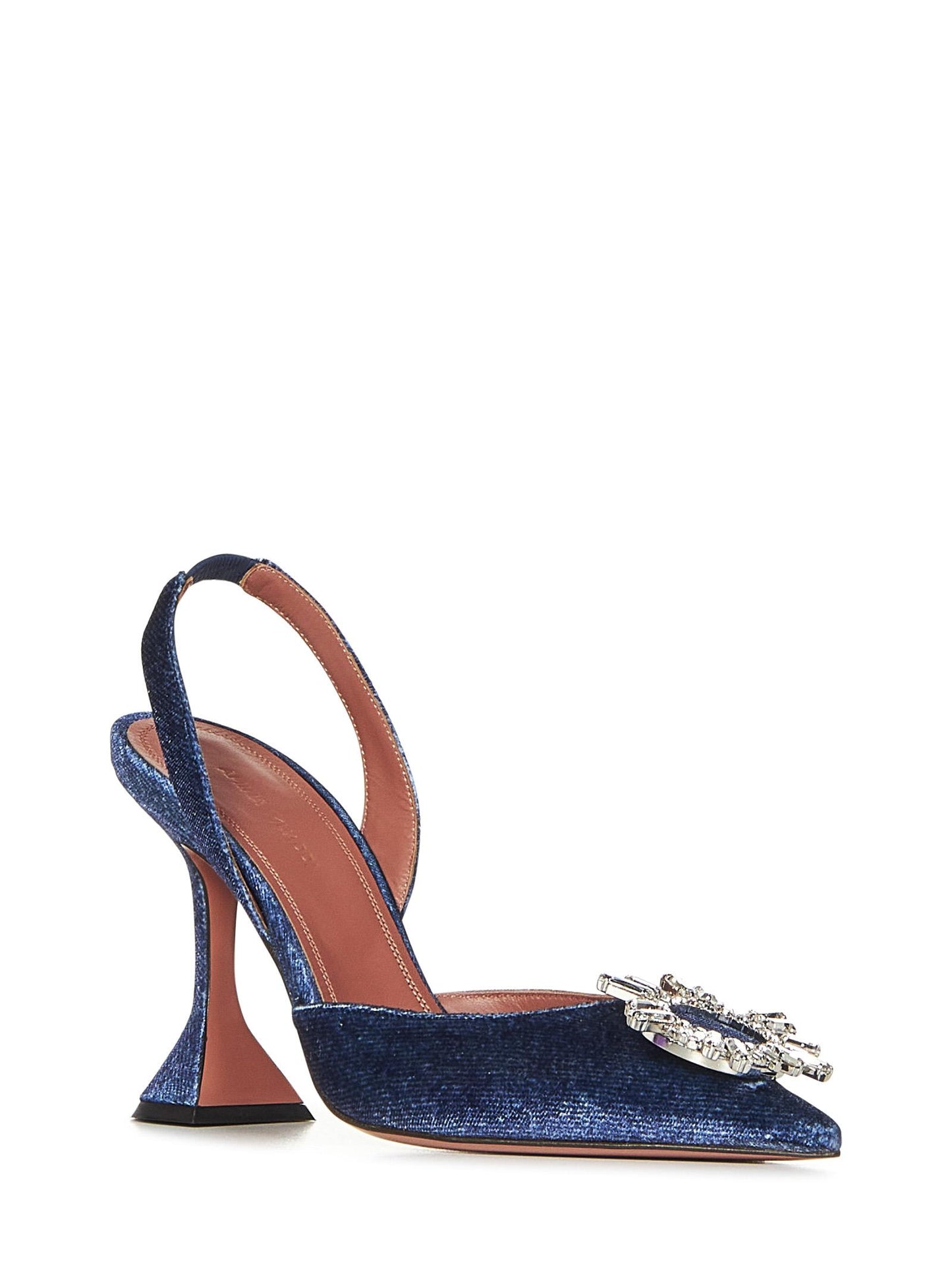 Décolleté Begum Sling Amina Muaddi<BR/> BEGUMSLING DENIM Amina Muaddi 