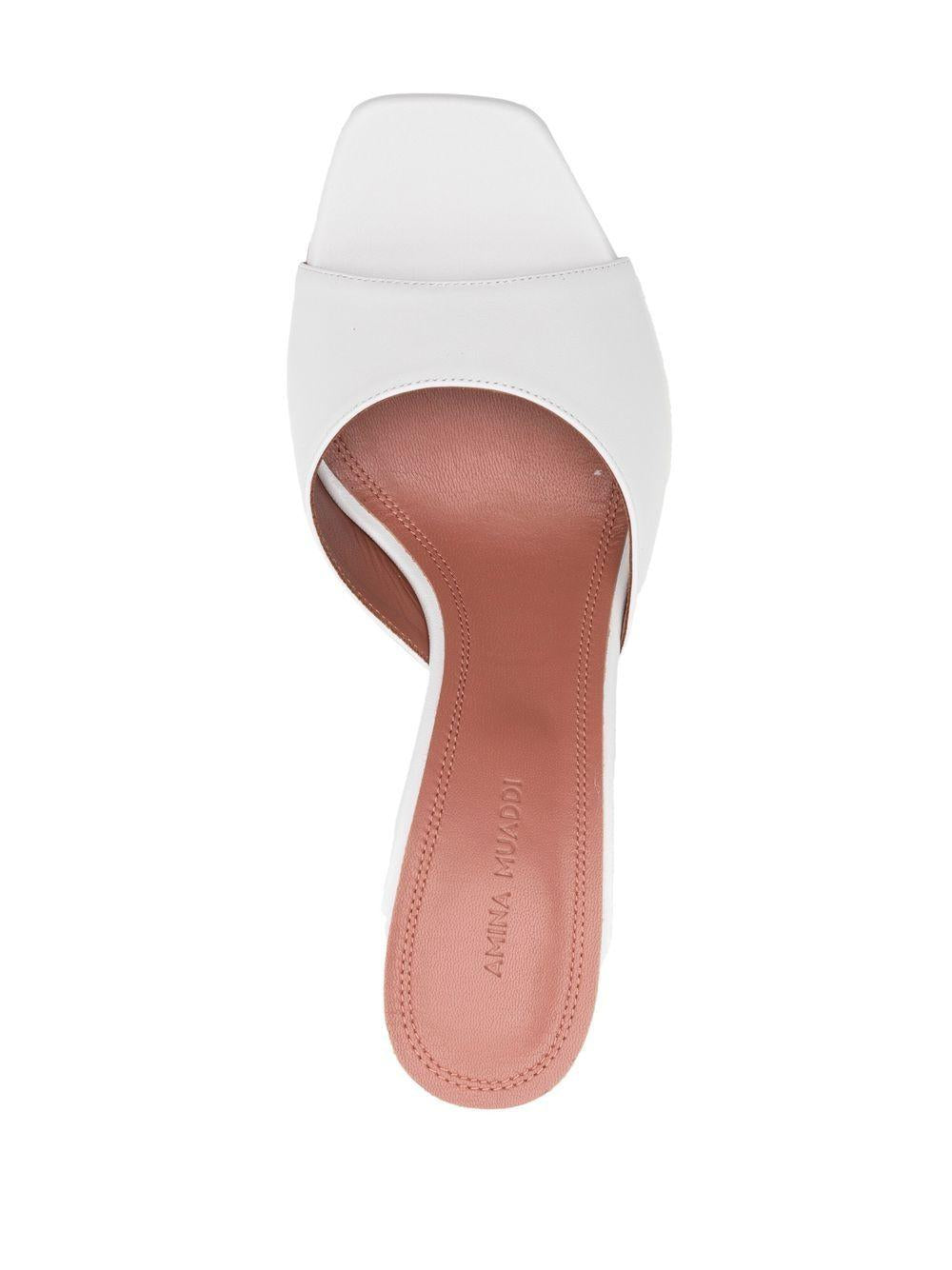 Sandali Lupita Slipper 70 Amina Muaddi <BR/> LUPITASLIPPER70 WHITE Amina Muaddi 