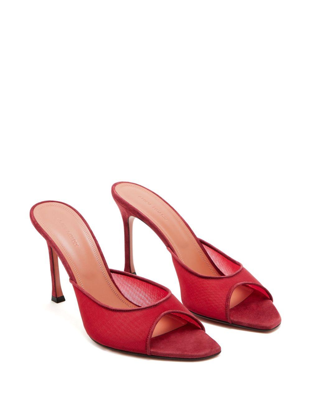 Sandali Alexa Mesh Slipper 95 Amina Muaddi<BR/> ALEXAMESHSLIPPER95 RUBY Amina Muaddi 