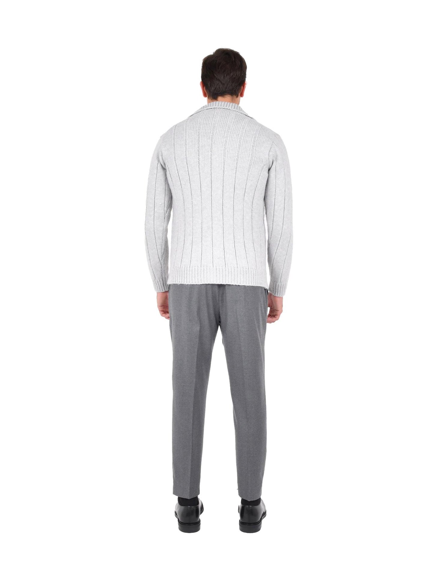 Cardigan modello Gianni Agnelli Franzese Napoli MA8343 ARGENTO Franzese Collection 