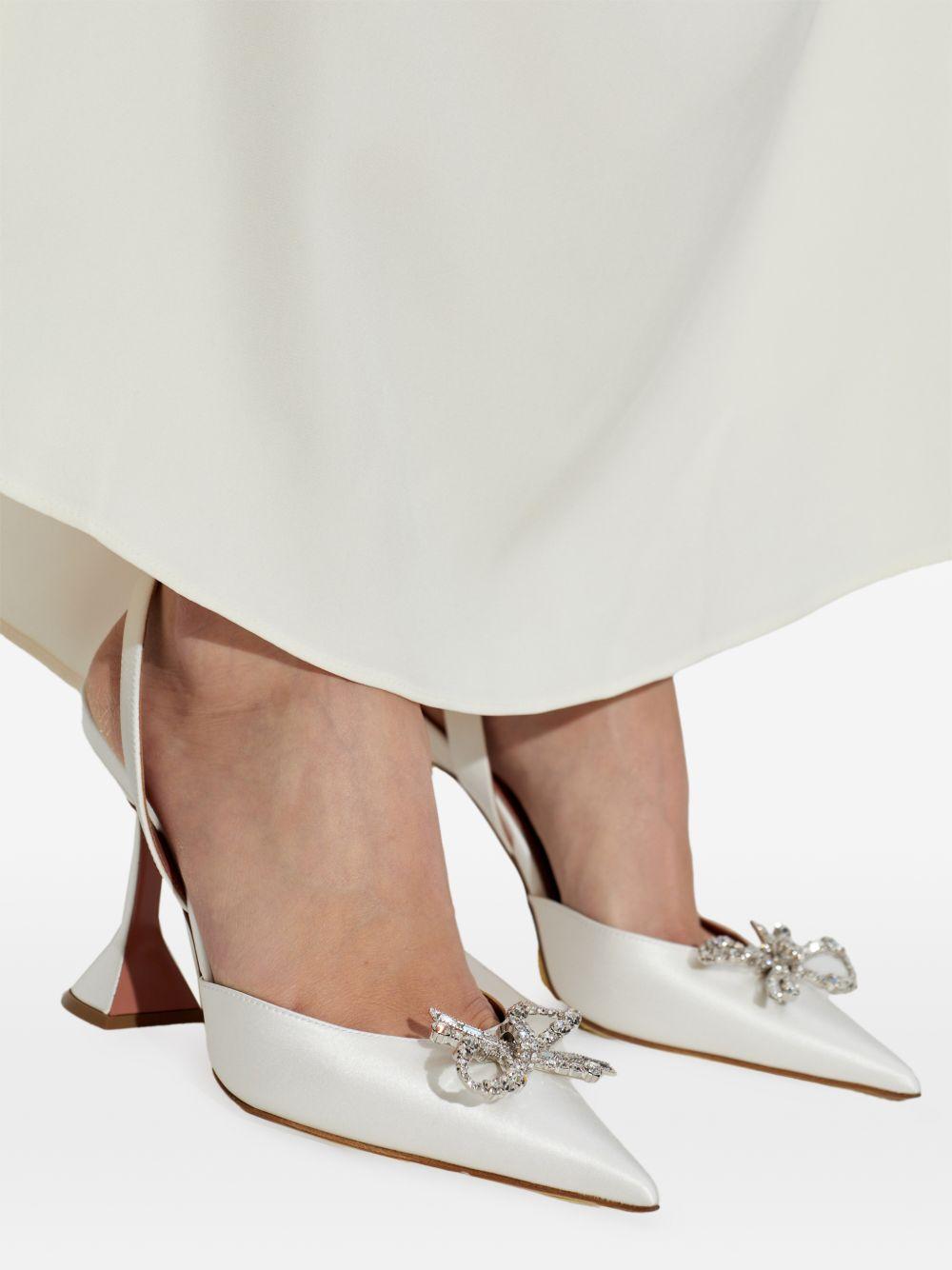 Décolleté Rosie Sling 95 Amina Muaddi ROSIESLING95 IVORY Amina Muaddi 