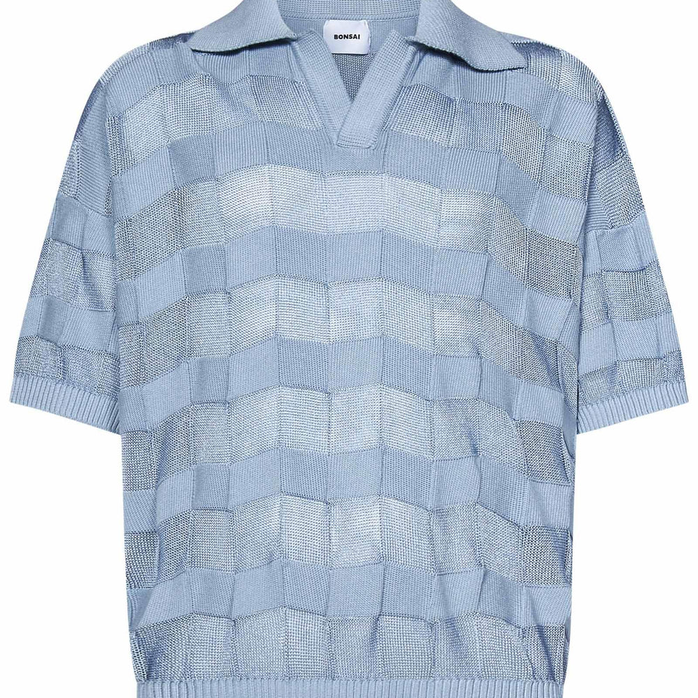 Bonsai Polo shirt SS25KN014 BLU Bonsai 
